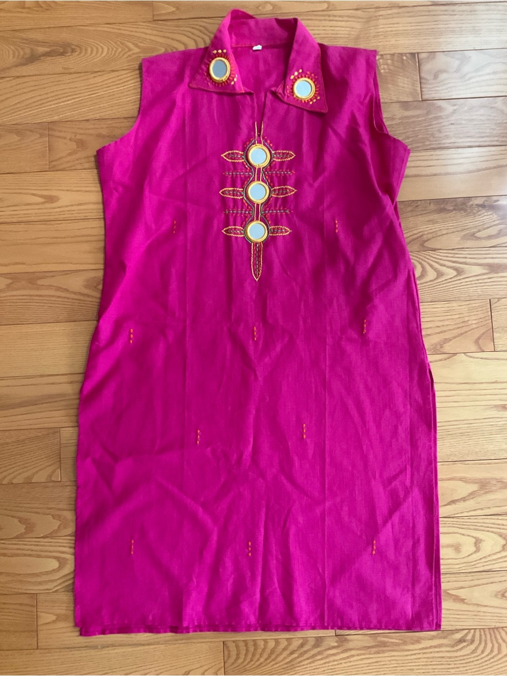 Fuchsia Knee-length Tunic/Summer Kurti/Casual Dress - Size 36 (small?)